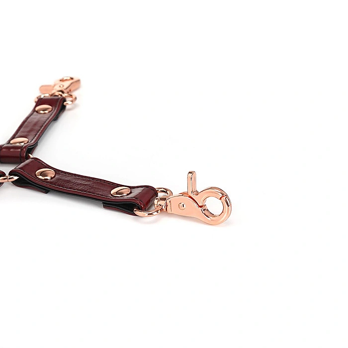 Кожаная крестовина Liebe Seele Wine Red Hogtie