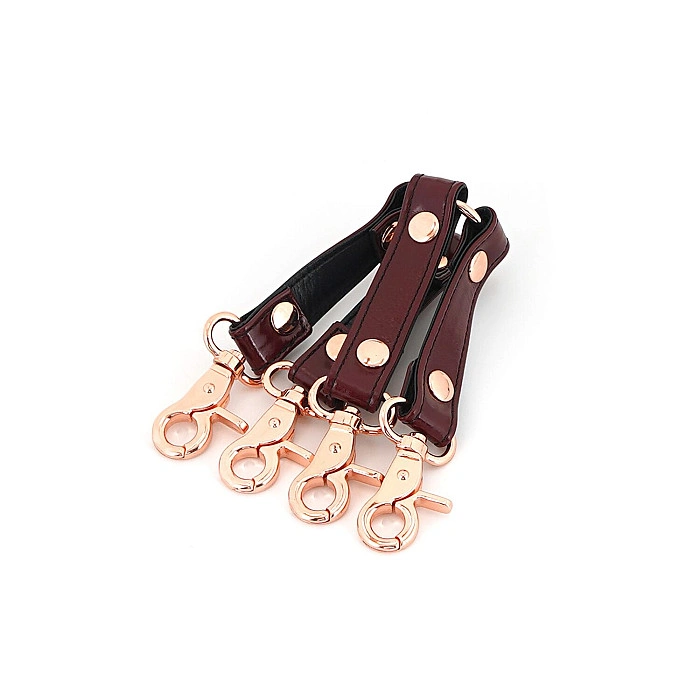 Кожаная крестовина Liebe Seele Wine Red Hogtie