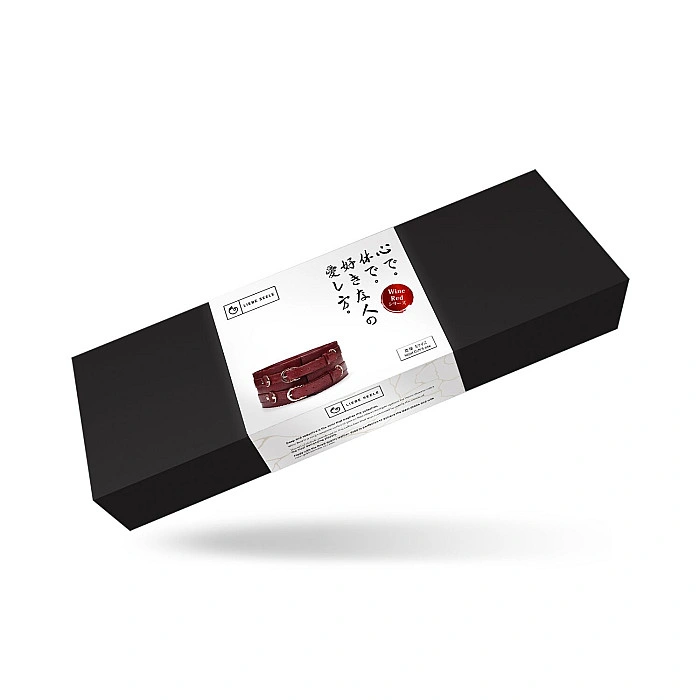 Кожаный пояс для бондажа Liebe Seele Wine Red Waist Cuff, S Size