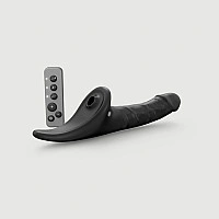 Вібронасадка для страпону з вакуумною стимуляцією Strap-On-Me Multi Orgasm Realistic Dildo L Black