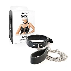 Нашийник з повідцем з екошкіри Art of Sex - Leash and Collar Emoji
