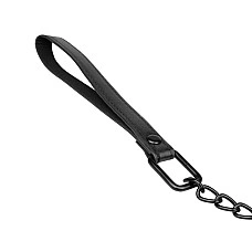 Ошейник с поводком Bedroom Fantasies: Faux Leather Collar & Chain