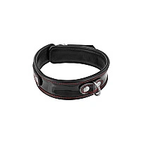 Ошейник из натуральной кожи Fetish Tentation Premium Patent leather choker, крепежное кольцо