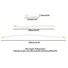 Перлинний нашийник з повідцем LOCKINK Pearl Collar & Leash Set