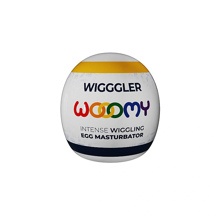 Мастурбатор-яйцо Wooomy Wigggler Mini Masturbator, очень нежный, пробник лубриканта Amorean 1 мл