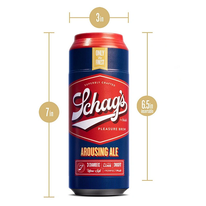 Мастурбатор – банка пива Blush Schag's Arousing Ale Masturbator – Frosted, самосмазывающийся, вакуум