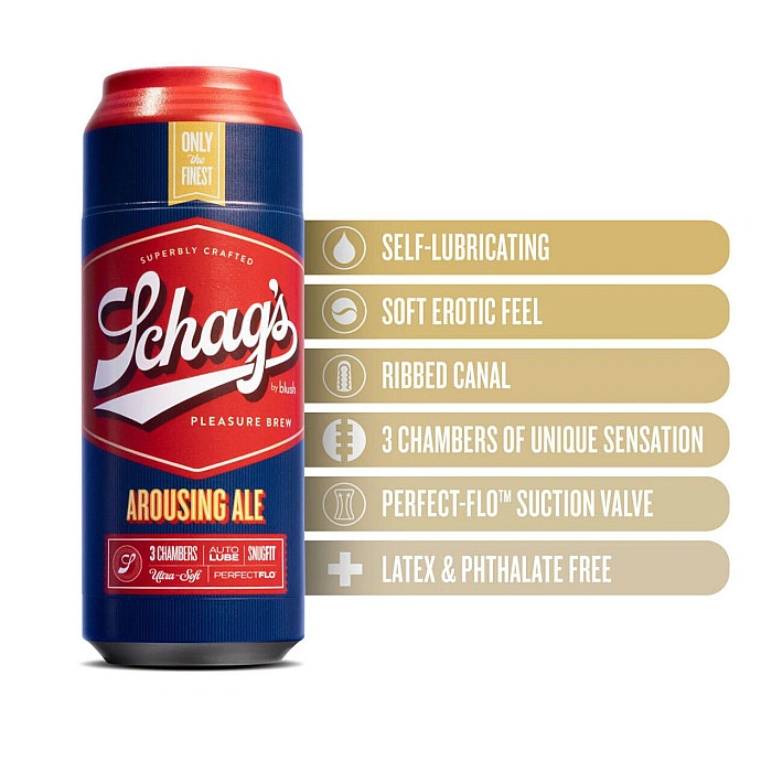 Мастурбатор – банка пива Blush Schag's Arousing Ale Masturbator – Frosted, самосмазывающийся, вакуум