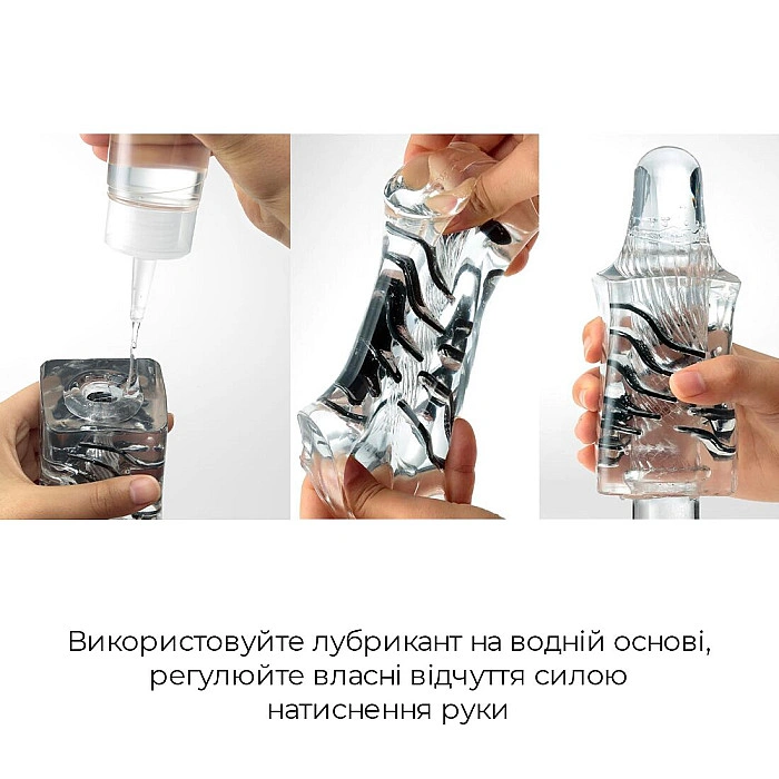 Мастурбатор Tenga Crysta Leaf, уникальный рельеф, стимулирующие лепестки, прозрачный материал