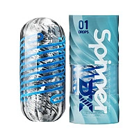 Мастурбатор Tenga Spinner DX 01 Drops, с упругой стимулирующей спиралью внутри, нежное воздействие