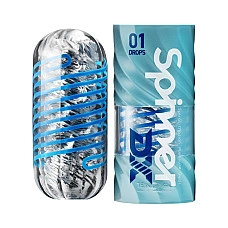 Мастурбатор Tenga Spinner DX 01 Drops, с упругой стимулирующей спиралью внутри, нежное воздействие