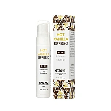 Стимулирующий гель EXSENS Kissable Hot Vanilla Espresso 15мл можно для поцелуев, охлаждающий