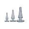 Набор анальных пробок Doc Johnson Crystal Jellies Anal - Clear, макс. диаметр 2см - 3см - 4см