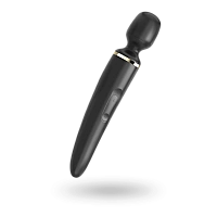 Вибромассажер Satisfyer Wand-er Woman (Black/Gold), водонепроницаемый, мощный, размер XXL
