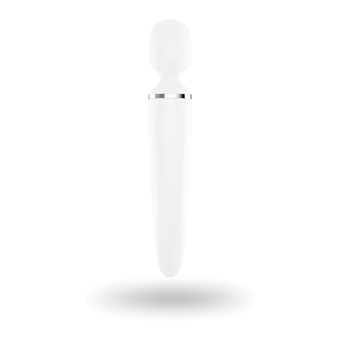 Вибромассажер Satisfyer Wand-er Woman (White/Chrome), водонепроницаемый, мощный, размер XXL