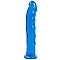 Фаллоимитатор Doc Johnson Jelly Jewels Dong & Suction Cup Blue, диаметр 3,6см, антибактериальный ПВХ