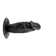 Фалоімітатор Real Body — Real Tim Black, TPE, діаметр 3,4 см