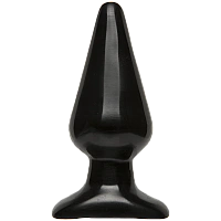 Анальная пробка Doc Johnson Smooth Classic Large - Black, макс. диаметр 5,7см