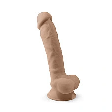 Фалоімітатор SilexD Vetus Flesh (MODEL 1 size 8in), двошаровий, силікон + Silexpan, діаметр 4,2см
