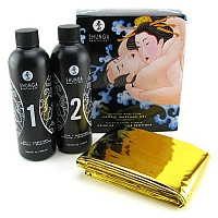 Гель для NURU-массажа Shunga Oriental Body-to-Body – Exotic Fruits (2 x 225 мл) плюс простыня