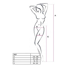 Эротические колготки-бодистокинги Passion S025 One Size, Red, имитация ажурных чулочков с пояском