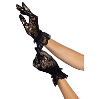 Короткие перчатки Leg Avenue Floral lace wristlength gloves Black
