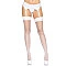 Чулки-сетка со швом Leg Avenue Backseam Thigh Highs White, one size
