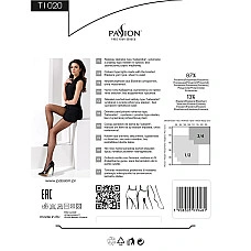 Колготки у сіточку без виділених трусиків Passion TI020, типу Кабаретка 1/2 (fishnet), nero
