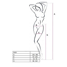 Эротические колготки-бодистокинг с тонкими подвязками Passion S028 One Size, white, открытый доступ