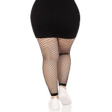 Панчохи Leg Avenue Industrial Net footless tights Black 1X/2X
