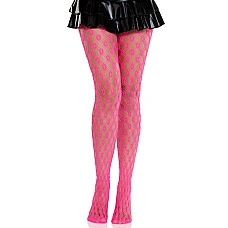 Колготки Leg Avenue Eyelet Net Tights Neon Pink One Size