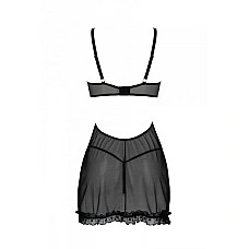 Пеньюар MARINA CHEMISE black S/M - Passion