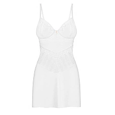 Пеньюар Obsessive Alissium chemise & thong, XS/S, кружевной лиф, стринги в комплекте