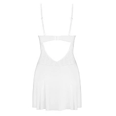 Пеньюар Obsessive Alissium chemise & thong, XS/S, кружевной лиф, стринги в комплекте
