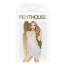 Бебі-дол з ажурним бралетом та асиметричним подолом Penthouse - Naughty Doll Blue M/L