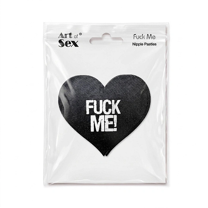 Пестис-сердечка Art of Sex - Fuck me, чорний