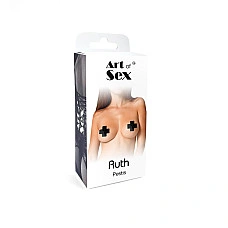 Сексуальные наклейки на грудь Art of Sex - Ruth. Черный