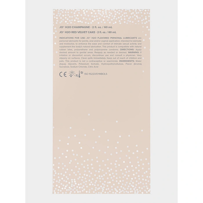 Набір смакових змазок System JO Champagne & Red Velvet Cake (2×60 мл), Limited Edition