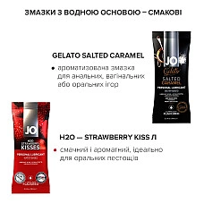 Набір із 8 видів змазок System JO Beginner's Luck по 10 мл на водній, силіконовій та гібридній основ