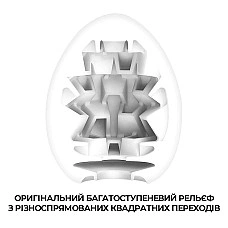 Мастурбатор-яйцо Tenga Egg Boxy с геометрическим рельефом