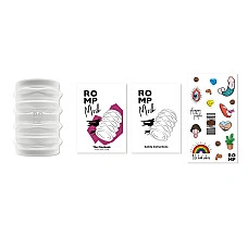 М’який мастурбатор Romp Mosh Transparent, двосторонній, наскрізний, для пар та мінету