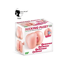 Сосущая вагина-мастурбатор Real Body Real Lola, вагина и анус, с вибрацией и звуком