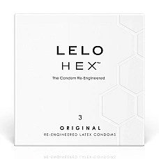 Презервативи LELO HEX Condoms Original 3 Pack, тонкі та суперміцні