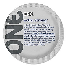 Презерватив ONE Extra Strong, 1 шт, расширенная форма, со смазкой, подходит для анального секса