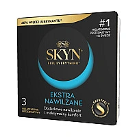 Безлатексные премиум-презервативы SKYN Extra Lubricated 3 шт, ультратонкие, на 40 % больше смазки