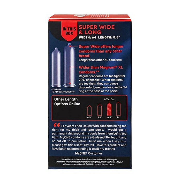 Презервативы MyONE Super Wide & Long 10 шт, картонная коробка