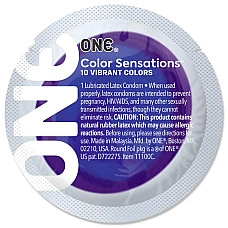 Презерватив ONE Color Sensations Struck by ONE, 1 шт, лавандово-сиреневый, гладкий, со смазкой