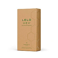Презервативы LELO HEX Condoms Organic 12 Pack, тонкие и суперпрочные