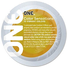 Презерватив ONE Color Sensations ONE will get you there, 1 шт, желтый, гладкий, со смазкой