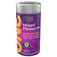 Презервативи ONE Mixed Pleasures 12 шт, подарункова упаковка тюб