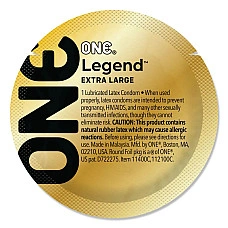 Презерватив ONE Legend XL, 1 шт, увеличенный размер, расширение на конце, со смазкой